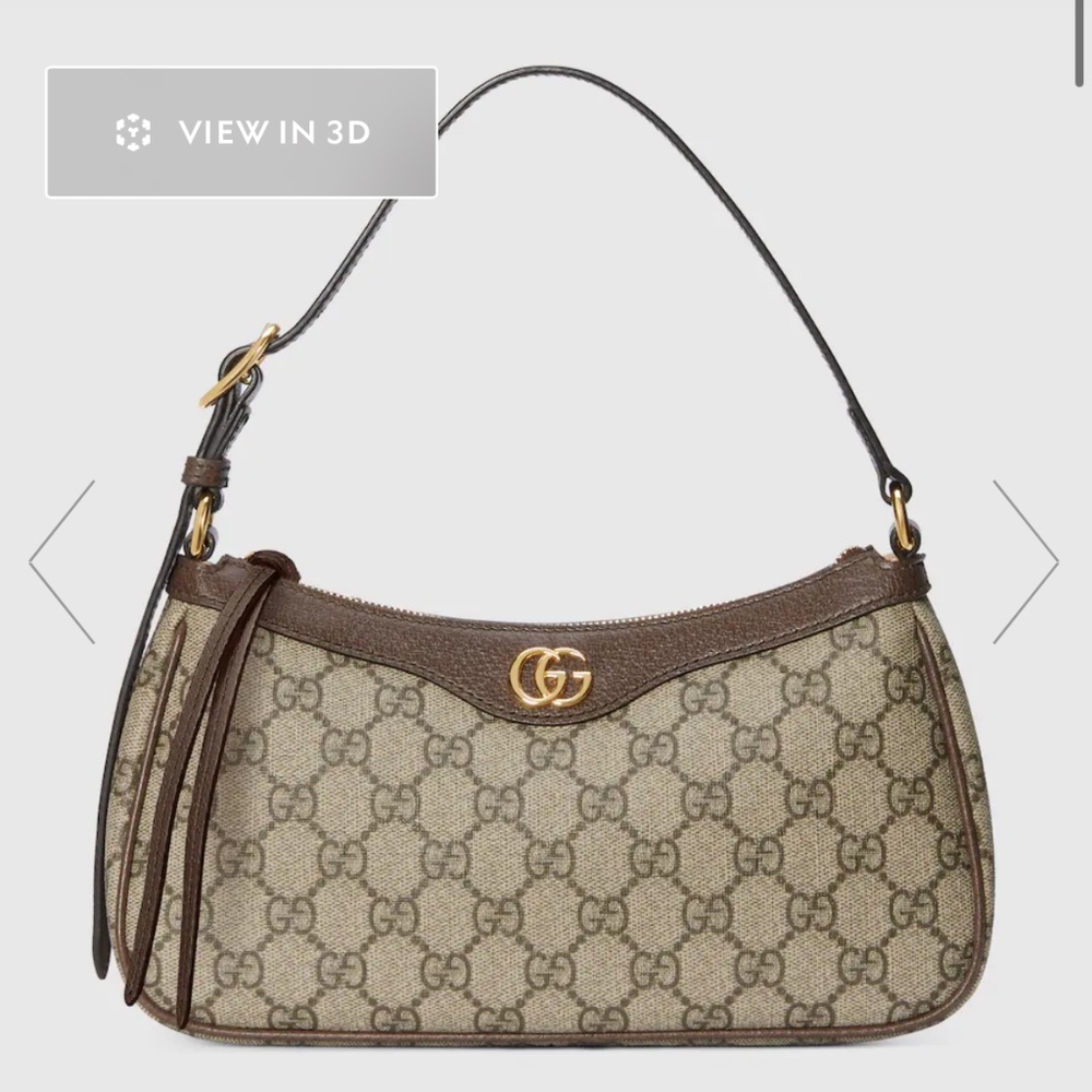 Gucci Ophidia Small Shoulder Bag Handbag Authentic Brown